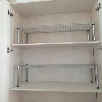 厨房置物架可调节隔层架桌面简易整理架夹缝收纳架橱柜分层窄架子