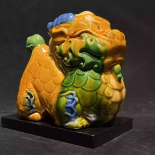 洛阳文创蛇年吉祥物陶瓷摆件春节过年唐三彩本命年生肖新年礼物