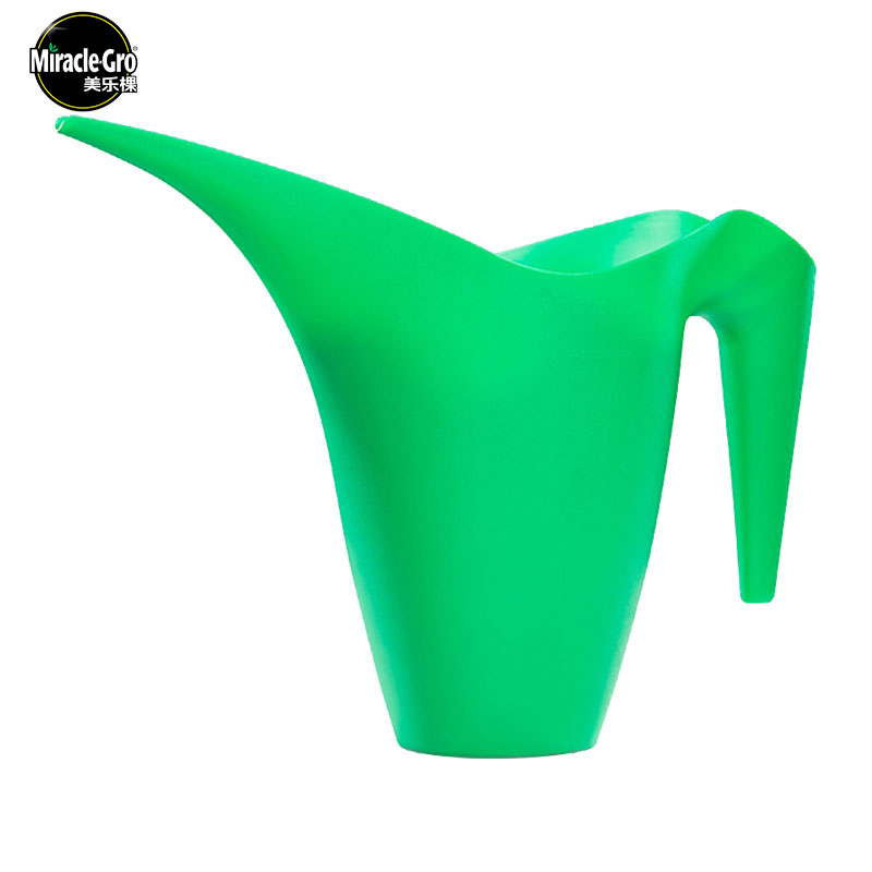美乐棵长嘴式浇花浇水壶园艺施肥园艺种植工具洒水壶带刻度量杯1L