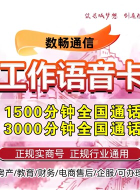 手机电话卡分钟数多超长通话卡语音卡2000分钟快递外卖骑士手机卡