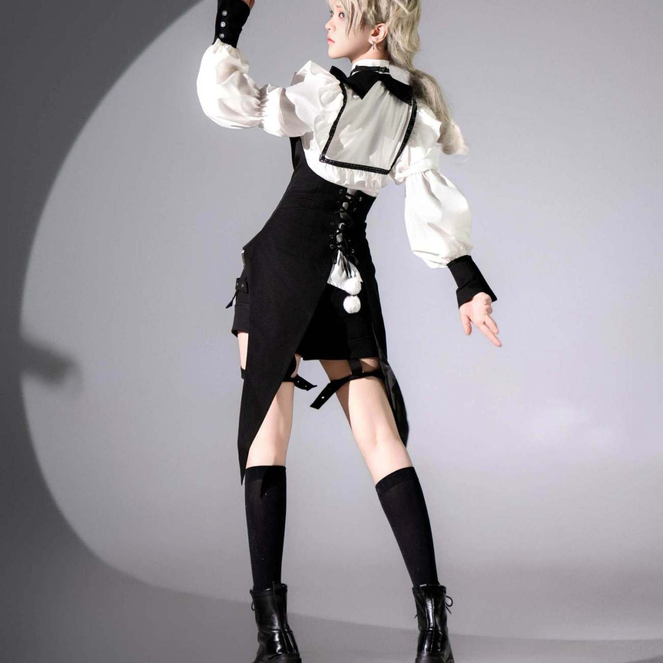 洛丽塔三件套哥特Lolita侍应生燕尾马甲衬衫短裤马甲正太王子套装