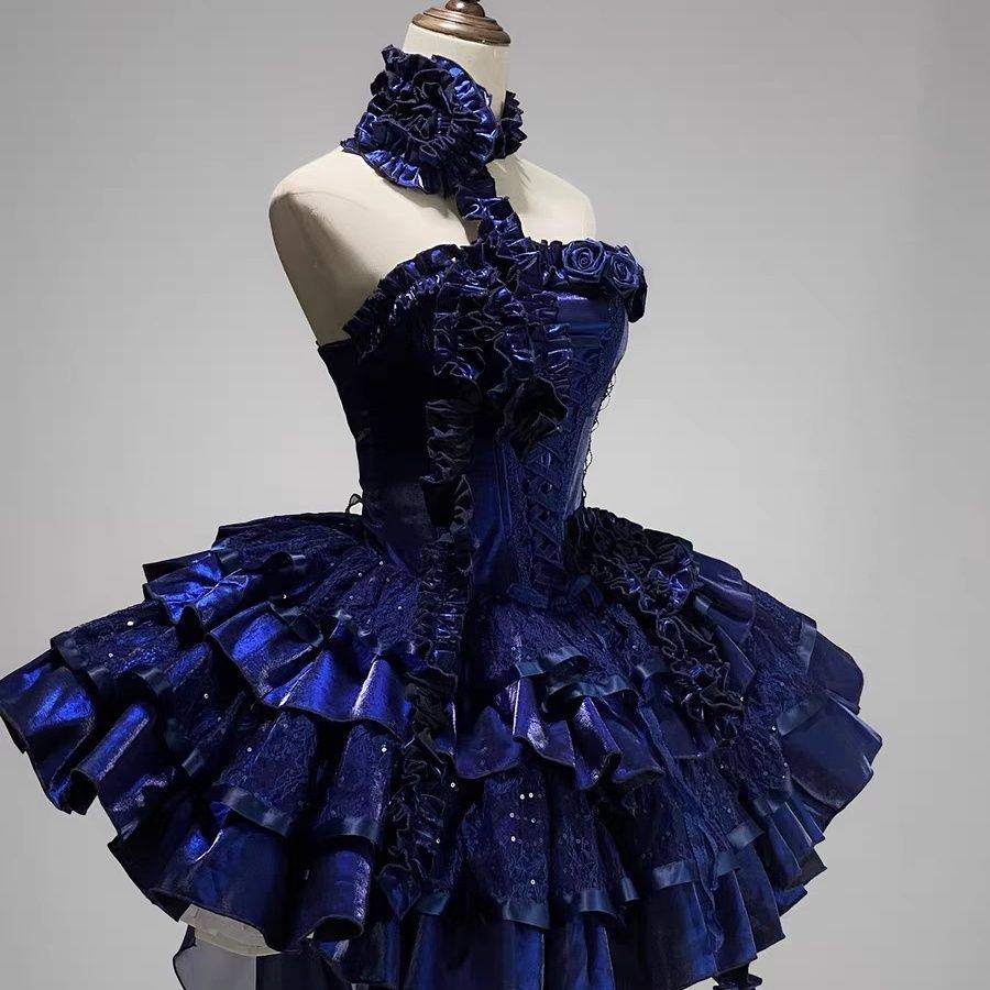 洛丽塔吊带lolita新款黑蓝哥特暗黑鱼骨礼服连衣裙,模玩/动漫/周边/娃圈三坑/桌游,lolita洛丽塔/软妹装/洋装,淘宝优惠券,粉丝福利购,淘宝优惠卷