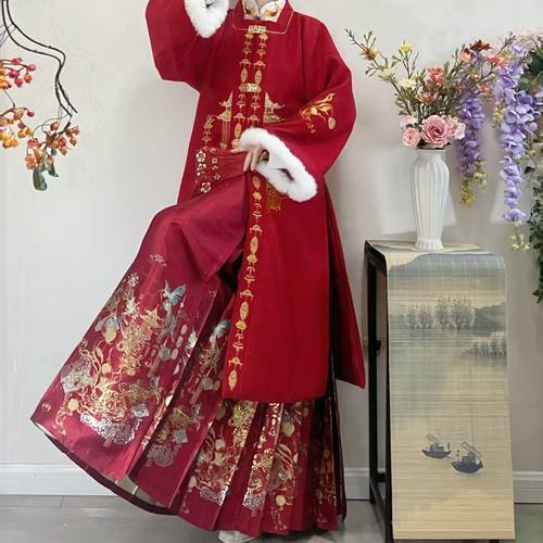 大码汉服女200斤胖MM妆花