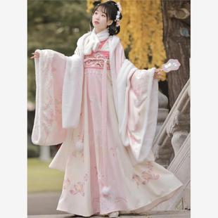 潮艺街【小郡主】新款汉服加厚加绒大袖衫唐风齐胸八破裙冬季套装