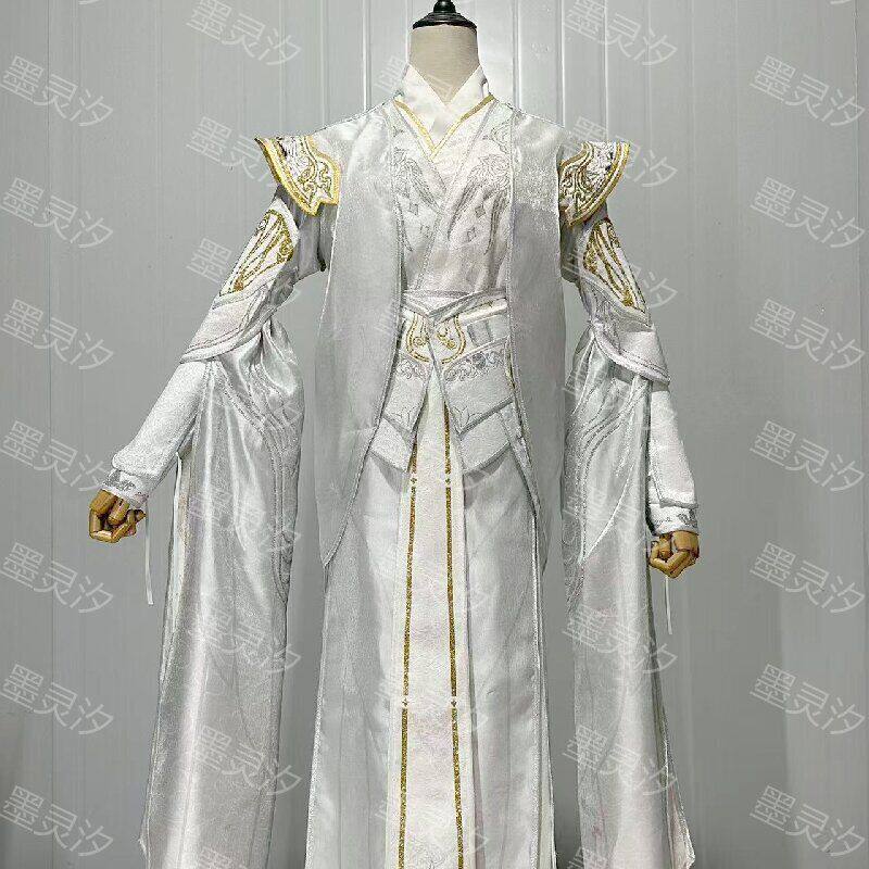 剑三择芳道长仙尊纯阳成男劲装cosp白色汉服男女刺绣侠客高端套装