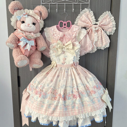 Lolita原创飞机盒柄图平价有裙撑
