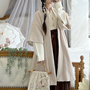 汉庭记原创[暖暖]改良汉服女宋制长干寺百迭裙秋冬加绒加厚日常款