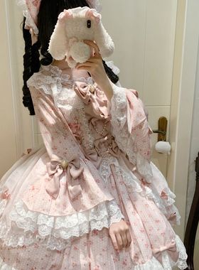 莓雨记甜心草莓熊原创设计Lolita洋装dollop吊带连衣裙夏爆款正品