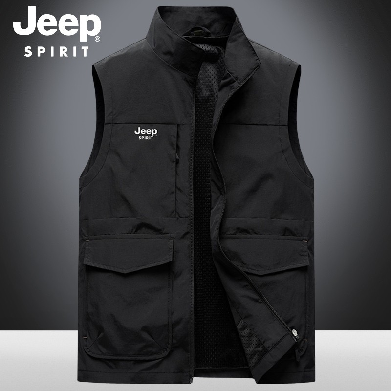 吉普夏季男士工装马甲轻薄透气户外快干钓鱼简约休闲马夹坎肩,男装,常规马甲,淘宝优惠券,粉丝福利购,淘宝优惠卷