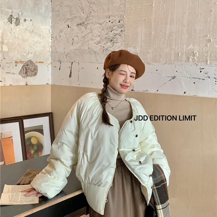 韩系宽松百搭保暖羽绒服外套(不配毛领)福利款