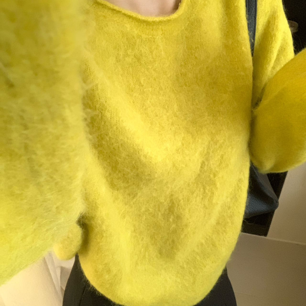 阿尔巴卡羊驼毛卷边领厚实保暖毛衣（含30.2绵羊毛）