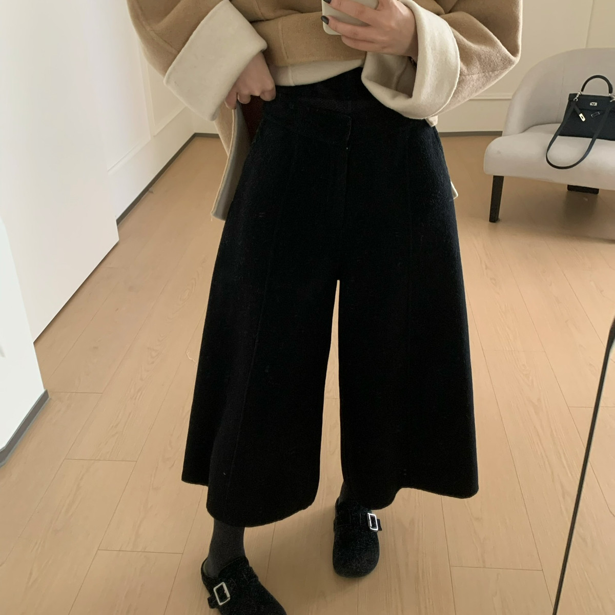 ENJOYABLE-高品质挺阔软糯加厚百搭八分裤休闲裤（不退不换）