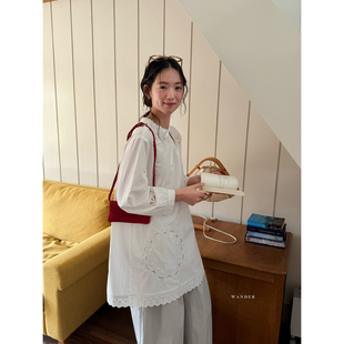 WANDER-春上新定制绣花连衣裙36555