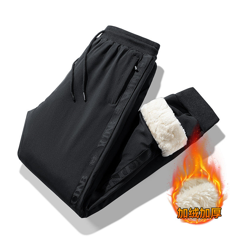 [TMALL PREFERRED] 겨울철 방풍 방수 양털 벨벳 따뜻한 바지와 벨벳 바지로 입는 남성용 면 바지