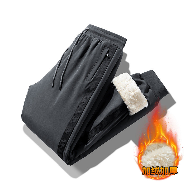 [TMALL PREFERRED] 겨울철 방풍 방수 양털 벨벳 따뜻한 바지와 벨벳 바지로 입는 남성용 면 바지