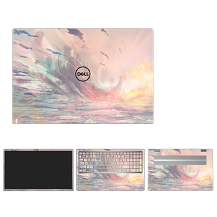 纹理风景水彩笔记本贴膜适用戴尔灵越16Pro5630 5620 14PLUS7420 15Pro3511 3501 5511 5559成就3400电脑贴纸
