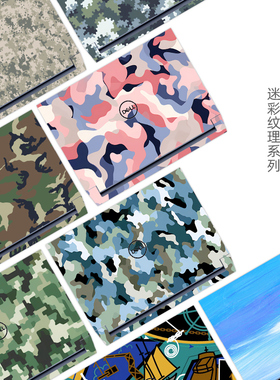 迷彩纹理水彩笔记本贴膜适用戴尔游匣G167630 G155530 5520 5515 5510 G5 G3 G7 7588灵越3520 3530电脑贴纸