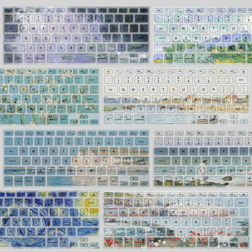 世界名画油画笔记本彩绘硅胶键盘防尘膜适用苹果A2337 2338 2681 3240 3403 1708 1989 1466 1502 2179 2442