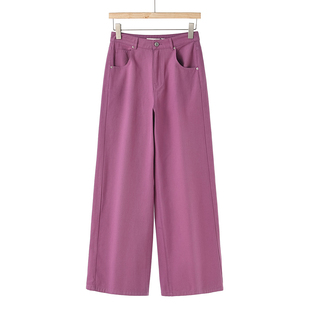 935 全棉无弹高挑显笔挺宽脚牛仔裤 夏季 新款 659 女装 木X