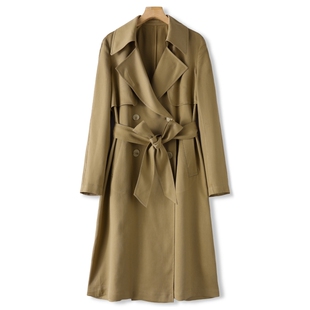 绍 100 25春 双排扣系腰带风衣外套029 再生纤维素纤维