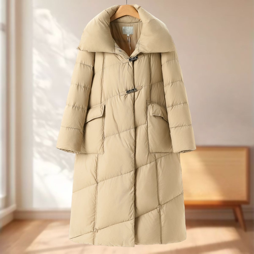 专柜1899【兹】冬装 金属袢扣防风束口袖翻领羽绒服116