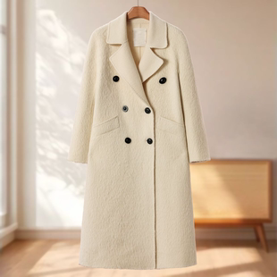 62%绵羊毛 西装 9%羊驼毛 冬装 领双面呢大衣353 文 专柜2699