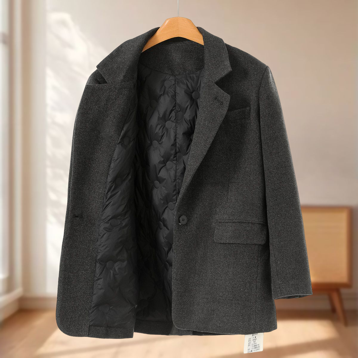 【俪】宽松一粒扣含羊毛开叉西装羽绒服583~冬季新款女装,女装/女士精品,羽绒服,淘宝优惠券,粉丝福利购,淘宝优惠卷