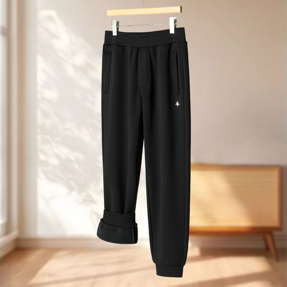 男装 【冰】冬装 松紧内腰系带罗纹束脚加绒运动裤092