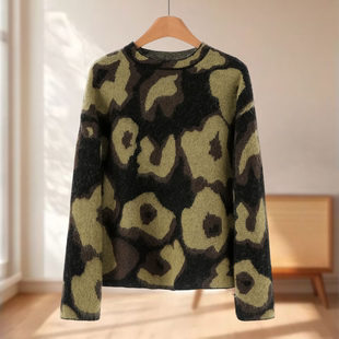 18%马海毛 宽松慵懒含绵羊毛针织衫 木X 落肩袖 662 冬装 专柜899