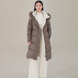 貉子毛领罗纹束口袖 冬装 羽绒服269 真情 专柜2699
