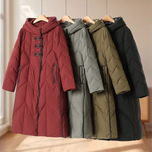 专柜2850鹅绒服【纳】冬装*绍 刺绣盘扣国风中式连帽羽绒服623