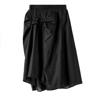 木X 女装 同色拼接后腰松紧全棉收褶半身裙831 新款 夏季 499