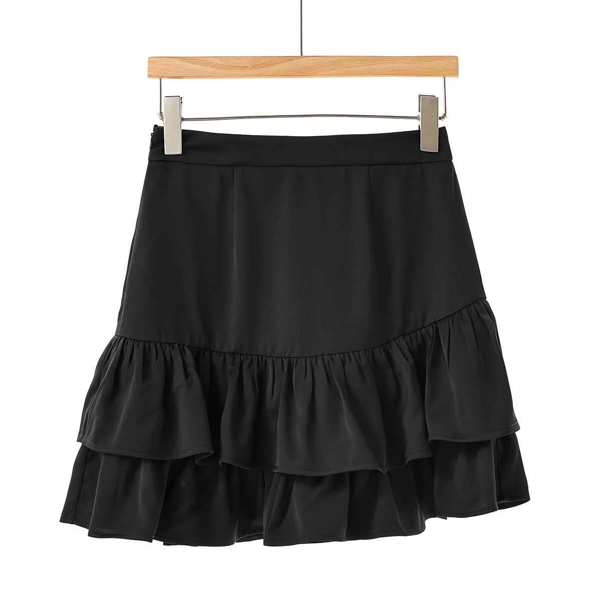 699【木X】 纯色简约风斜边裙摆A字半身裙024~夏季新款女装