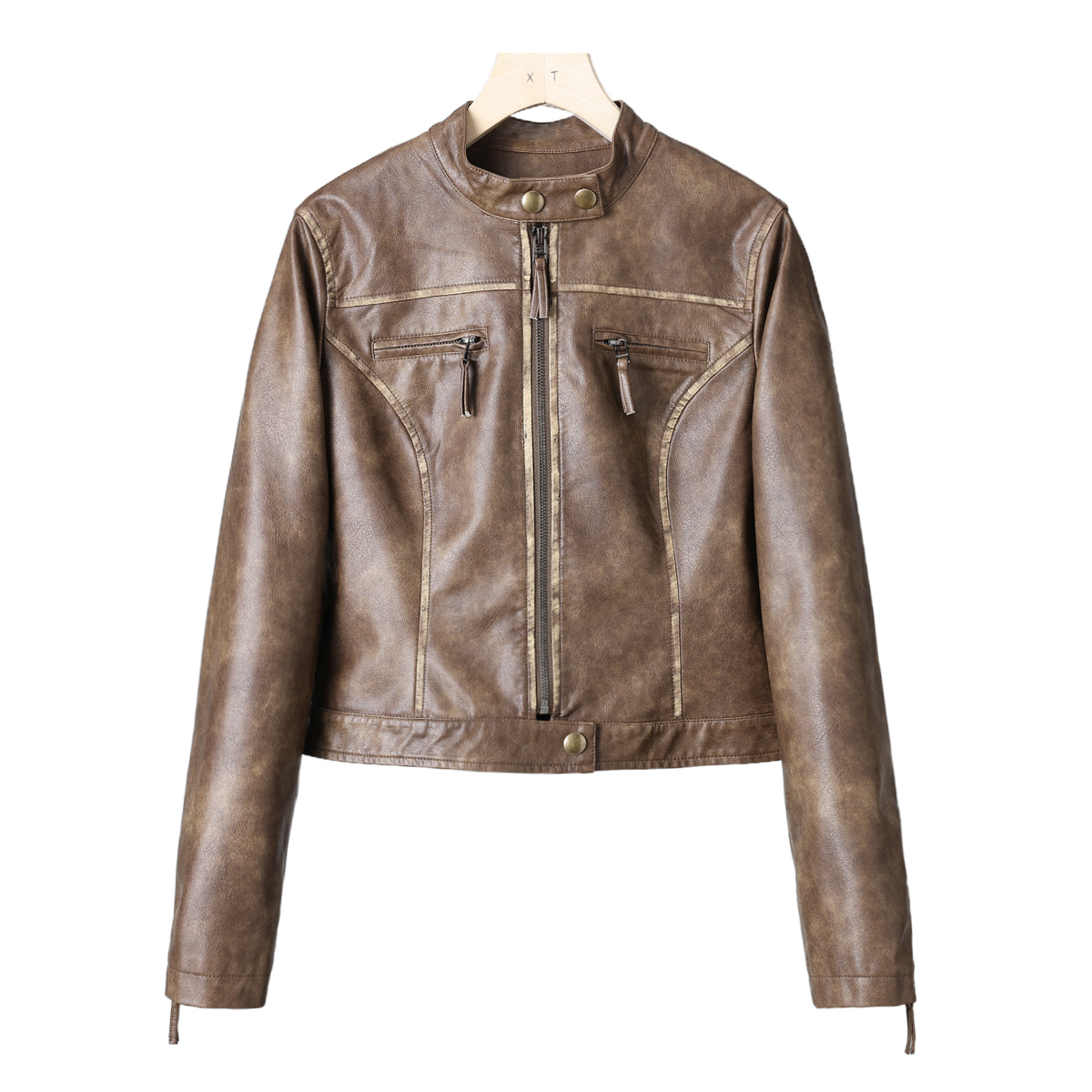 多色可选~假口袋设计短款外套