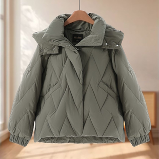 松紧束口插肩袖 冬装 连帽羽绒服661弜 兰 专柜1699
