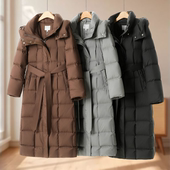 专柜1799 连帽羽绒服272 保暖防风立领系带修身 兹 冬装