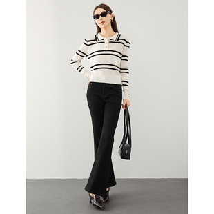 专柜439【兰】冬装 修身筷子腿高腰棉弹牛仔鱼尾裤050