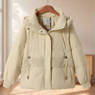 专柜1699【贝】冬装 连帽抽绳款插肩袖羽绒服860