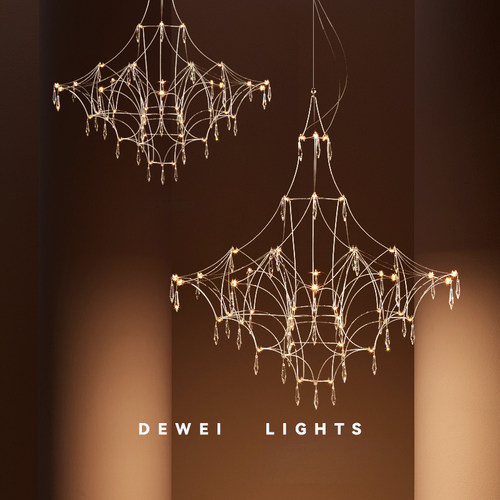 客厅餐厅卧室不锈钢水晶吊灯