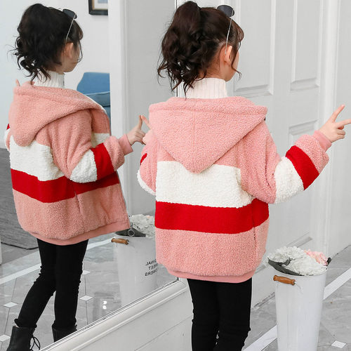 女童加绒加厚保暖泰迪绒外套