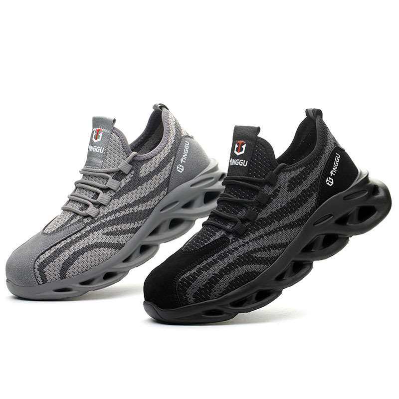 夏季透气劳保鞋轻便飞织男防砸防刺穿防臭防滑耐油耐磨安全防护u.