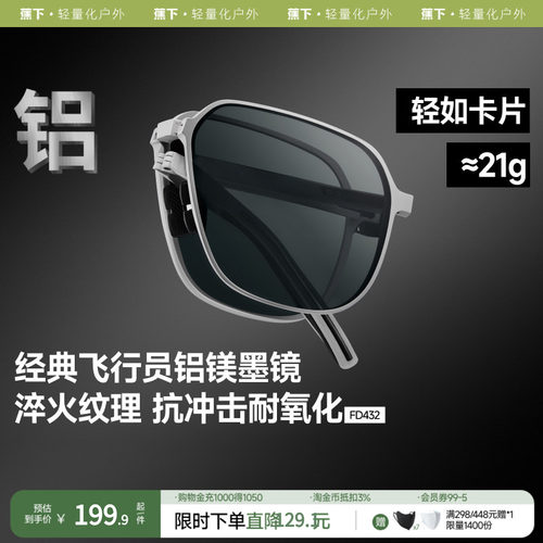 蕉下男款折叠墨镜偏光