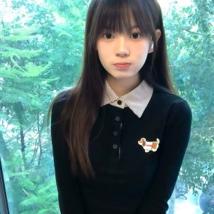 T恤女复古韩系甜辣风上衣 高街假两件polo领长袖 秋冬2025新款 美式