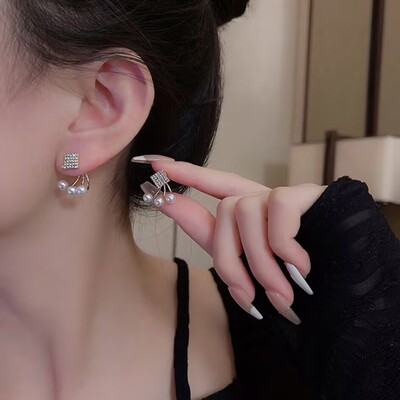 防过敏珍珠流苏耳环女
