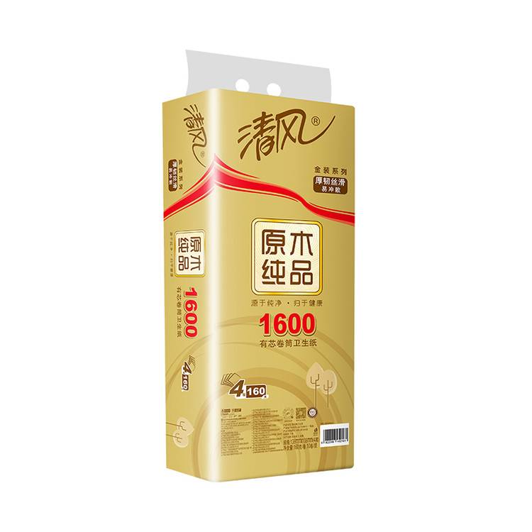 原木纯品金装有芯卷纸4层 160g*10卷-天猫超市