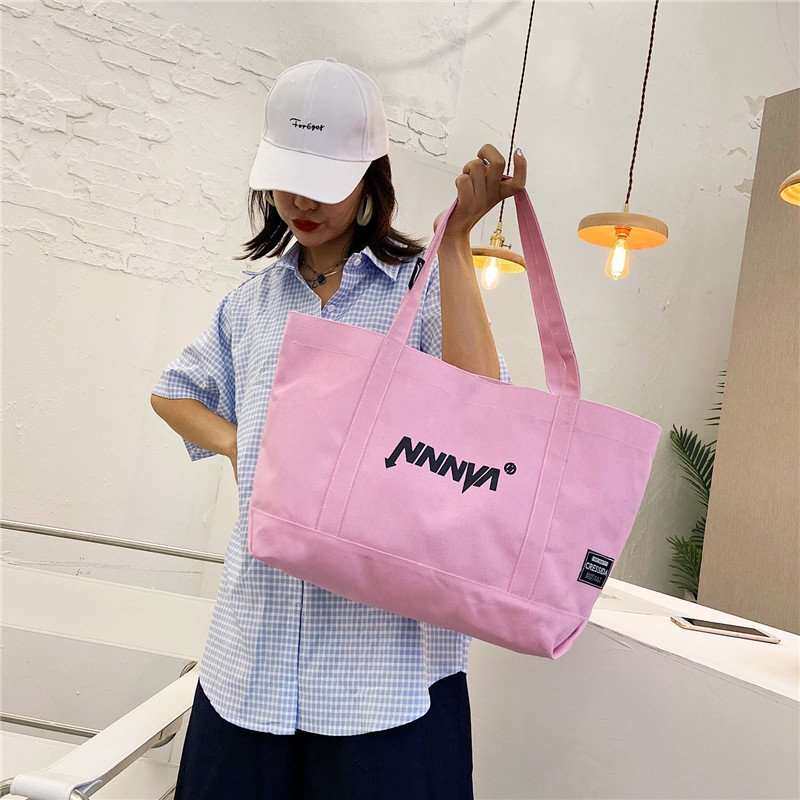 超大i号韩版帆布包容量斜女挎2020年新款ns风单肩包90后大特大