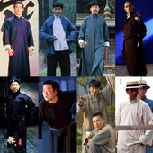 民国长衫 影视古装 燕子李三李小龙陈真武馆镖局功夫同款 长袍棉麻服