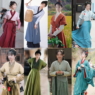 影视古装田耕纪田曦薇同款连蔓儿宋制汉服村姑农村丫鬟仆人演出服