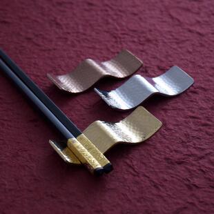 304不锈钢创意筷枕 筷架 家用餐厅锤纹筷子架精致日式 筷托个性