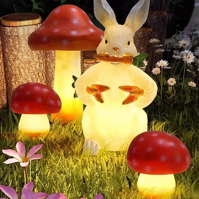 太阳能发光兔子灯动物灯户外防水造型庭院园林公园景区草坪灯